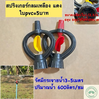 สปริงเกอร์กลมเหลืองแดง สปริงเกอร์หูช้างเกลียวใน1/2’3/4