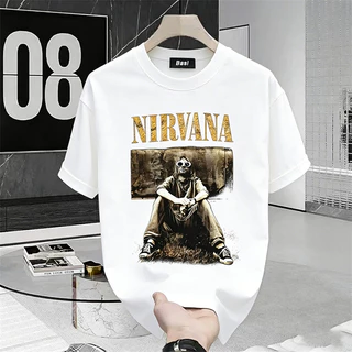 Top.street เสื้อยืด Oversize 'Nirvana' t shirt เสื้อยืดโอเวอร์ไซส์ วินเทจ คอกลม เสื้อ แนวสตรีท เสื้อฟอกดำ 3XL 12.08