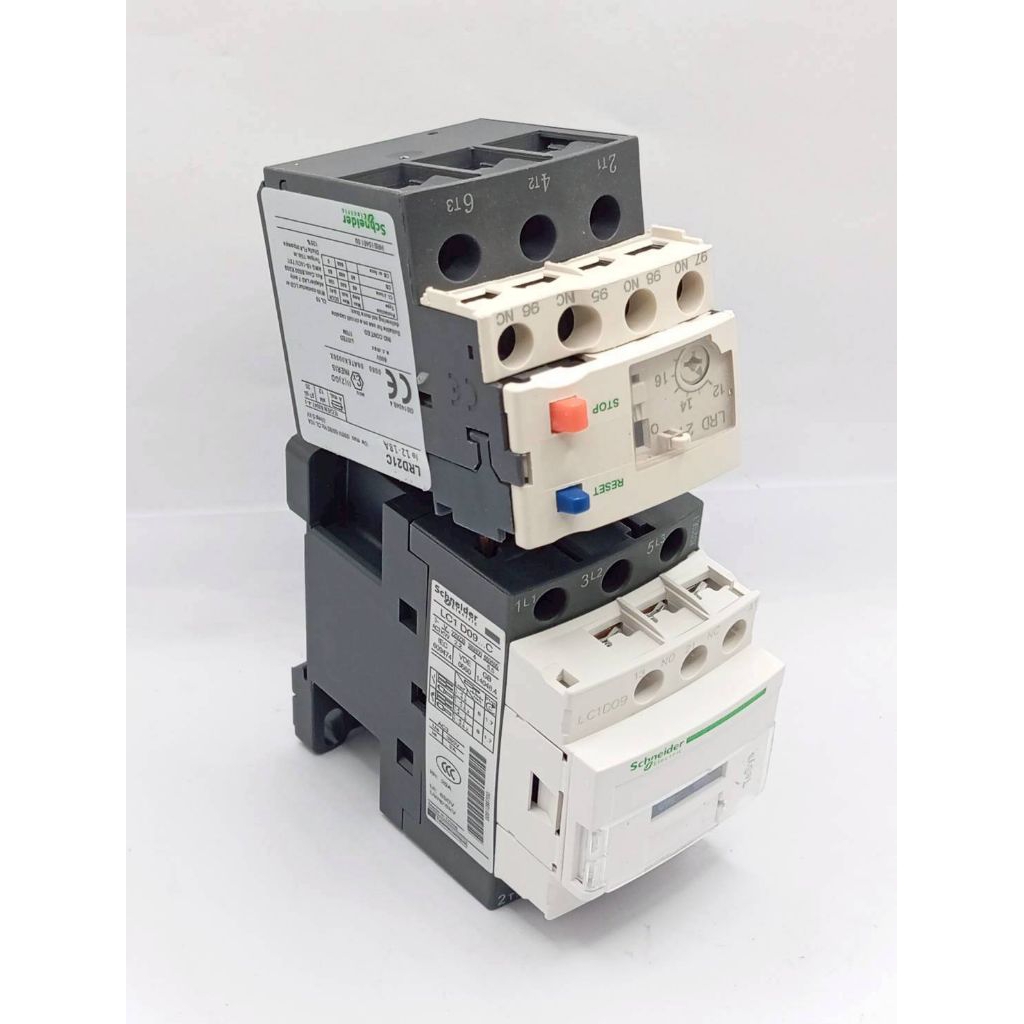 ชุดLC1D 09+Overload Relay LRD21Cคอนแทคเตอร์แมกเนติกของแท้ Schneider รุ่น LC1D09 สินค้าจัดส่งเร็วมาก 