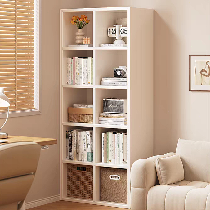[5.15]ชั้นวางหนังสือ เหมือนกับ IKEA ชั้นวางของเล่น ชั้นวางของ พร้อมแผงด้านหลัง ชั้นหนังสือ 120cm เปิดชั้นวางจอแสดงผล