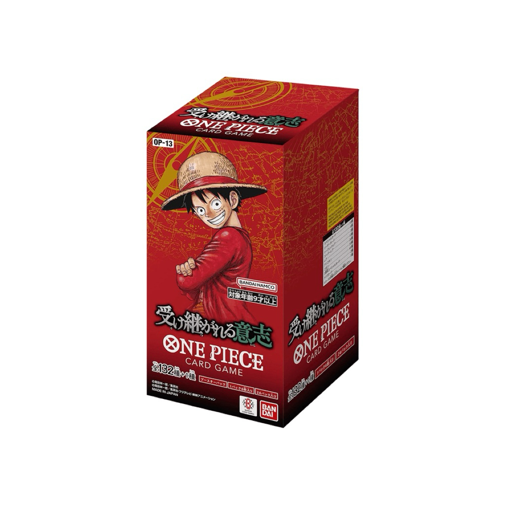 [เรทยกตั้น] OP-13 การ์ดวันพีช Bandai One Piece Carrying on His Will Booster Box OP13 (Japanese Versi