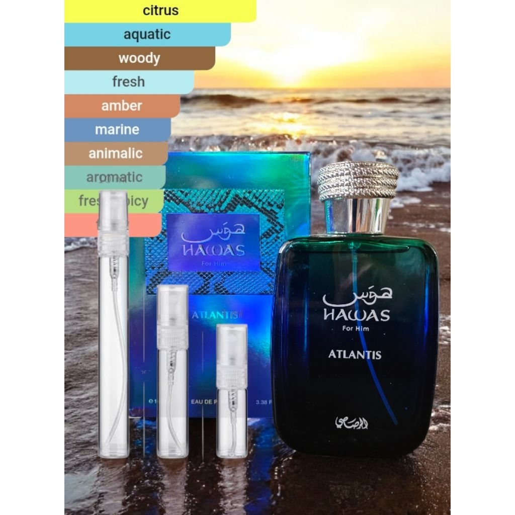 แท้💯(แบ่งขาย)Hawas Atlantis Eau de Parfum Spray by Rasasi