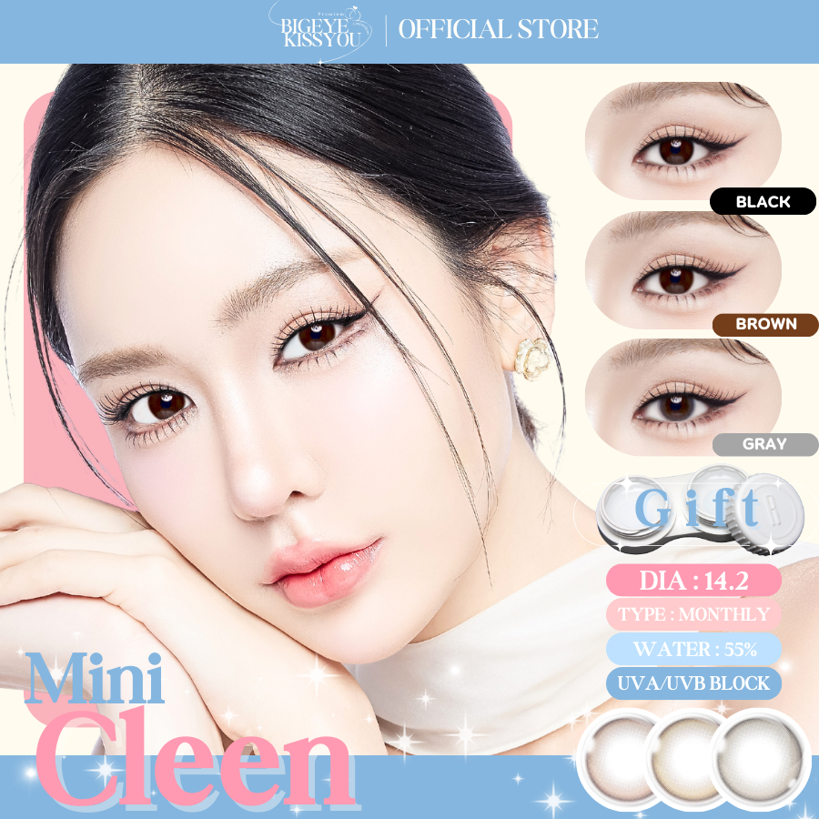 คอนแทคเลนส์(มินิ) Mini Cleen Brown (Kitty Kawaii) ⭐️ลายฮิต ขายดีมาก กรองแสงกันยูวี