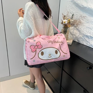 กระเป๋าเดินทางแบบพกพาสำหรับแมว หลายสี หลา Sanrio - คิตตี้ kitty ถุงเดินทางพับได้ ลายการ์ตูนน่ารัก กระเป๋าถือผู้หญิง