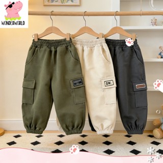 กางเกงขายาวเด็กคาร์โก้ กางเกงแฟชั่นเด็ก แต่งตัวง่าย เเมทช์ง่…