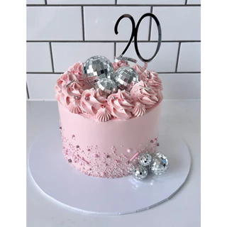 Baker Tree ชุดลูกบอลดิสโก้ คละไซส์ แพ็ค 12 ชิ้น ขนาด 3-5 cm. ลูกบอลปักเค้ก แต่งเค้ก Cake topper