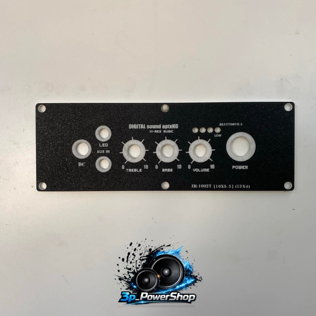 แผ่นเพลทลำโพง Bluetooth DIY รุ่น ZK-1002T 16×5.5cm สีดำ ผิวทราย