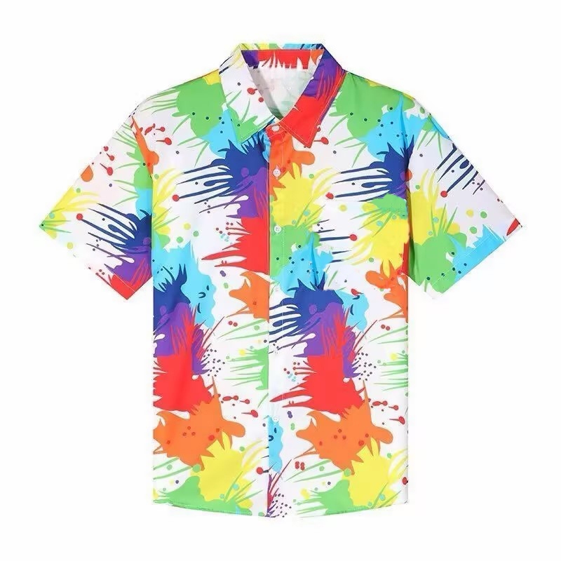 Chaistyle สไตล์ชายหาดฮาวาย เสื้อเชิ้ตพิมพ์ลาย แบบหลวม ผ้าระบายอากาศ มีหลายสไตล์ให้เลือก ใส่ได้ทั้งชายและหญิง - 5