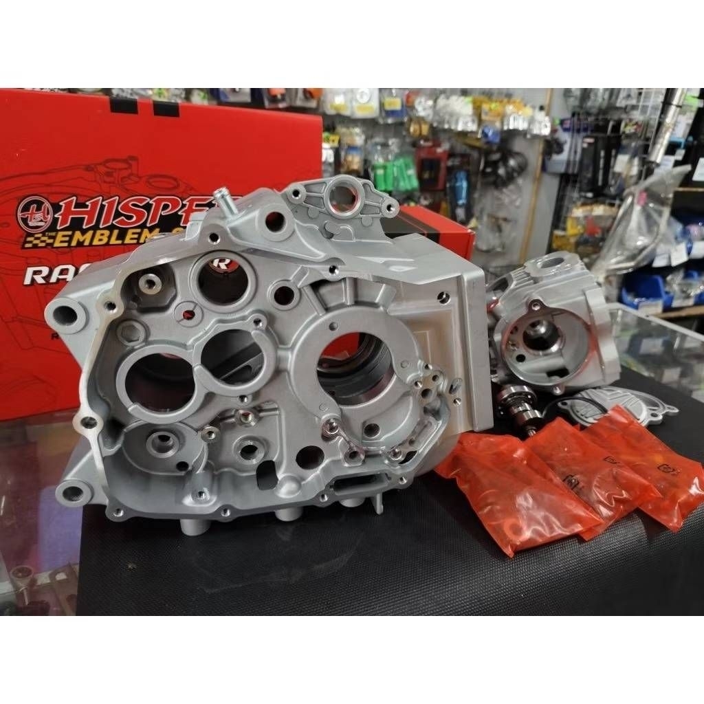 เเคร้งW110i2021,W125i2023 หัวW125+ฝาเเรง4V เเคร้งขยาย78มิล ช่องข้อเหวี่ยงโต109 งานหนา มิเนียมเกรดดี 