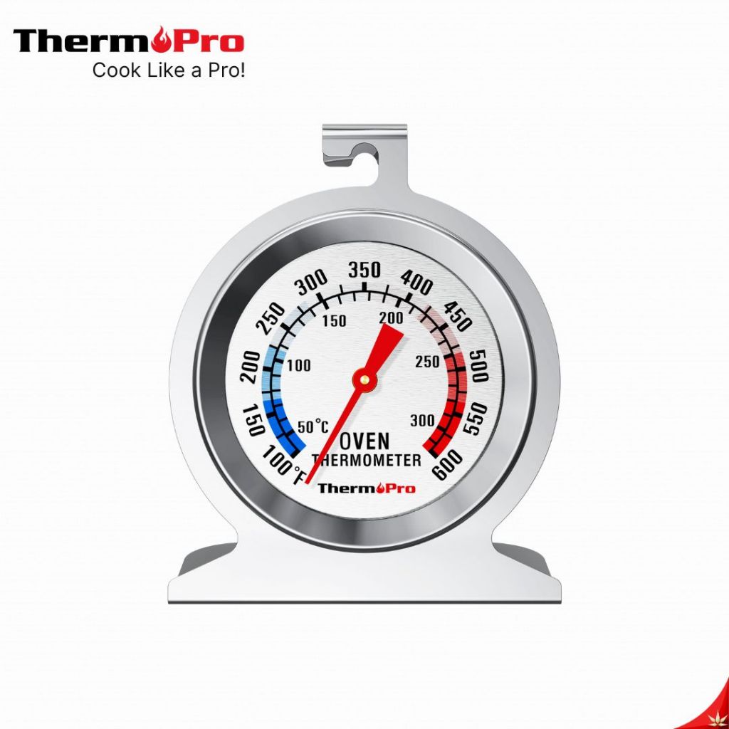 ThermoPro เครื่องวัดอุณหภูมิเตาอบ ตู้อบเตาย่างเตารมควัน สเตนเลสเกรดพรีเมียม ทนทานวัดอุณหภูมิเเม่นยำ