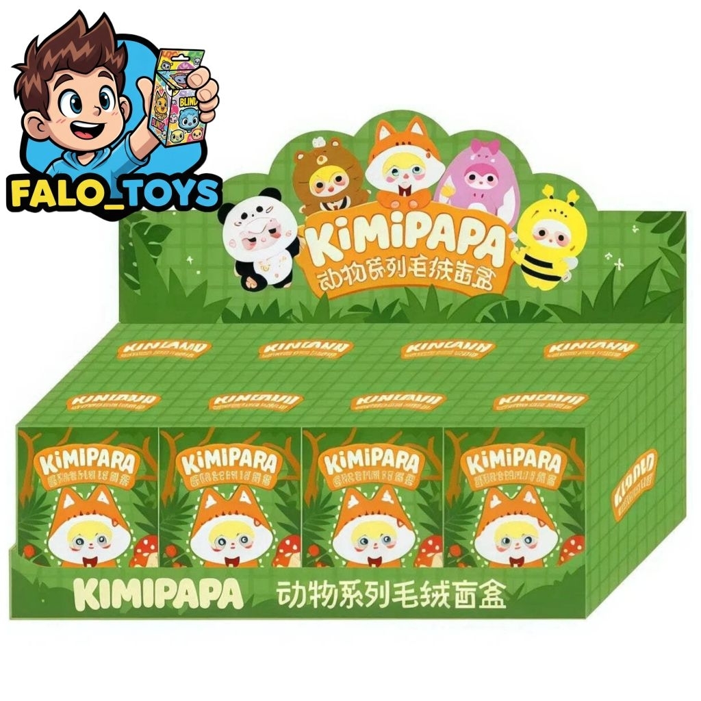 พร้อมส่ง Baby Three Plush Doll Kimipapa Animal Series Vinyl Plush Doll Blind Box ( 8 สุ่ม )