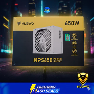 Model2026 PSU NUBWO NPS650- white / black (P6+2 Pin) x 1 ของใหม่ 650W
