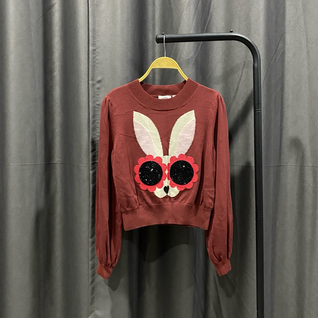 Jaspal x Orla kiely เสื้อสเวตเตอร์ผู้หญิง sz XS