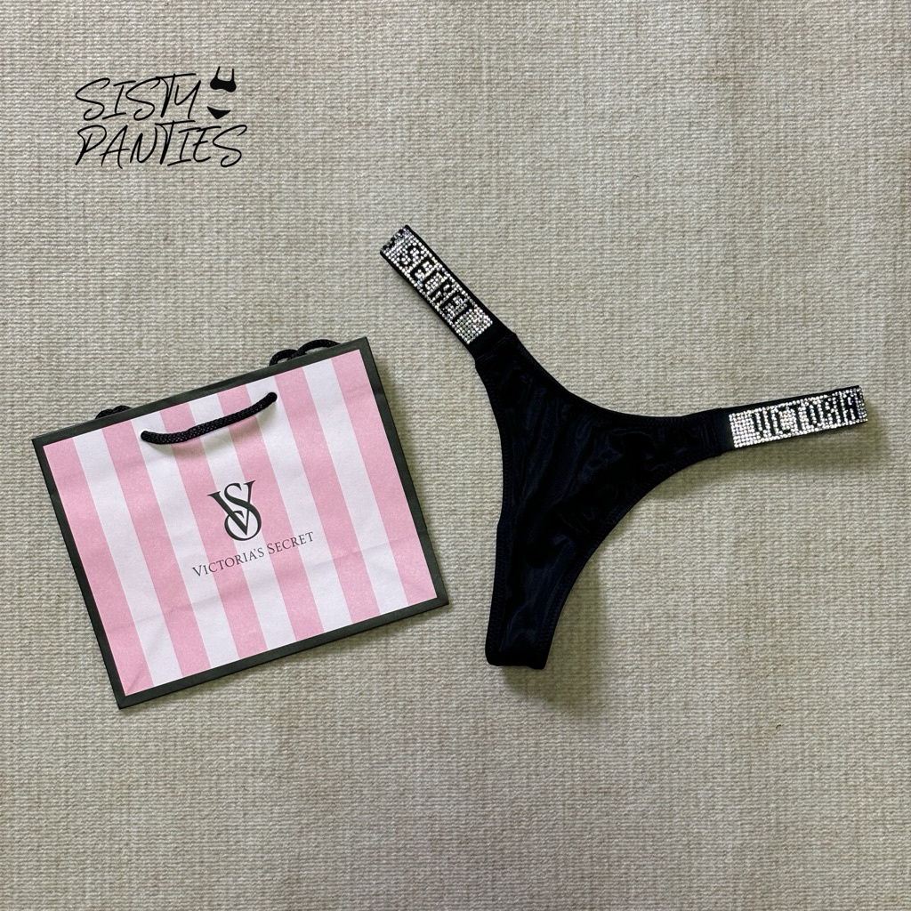 (สินค้าพร้อมส่ง) Victoria's Secret กางเกงชั้นใน Shine Strap Thong Panty ของแท้! รูปที่ 1