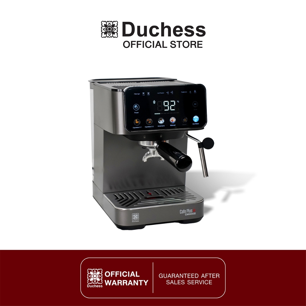 Duchess เครื่องชงกาแฟสด รุ่น CM5850B เครื่องชงกาแฟอัตโนมัติ 20 บาร์ หัวชง 58 มม. จอทัชสกรีน ทำฟองนมได้ (ประกัน 1 ปี)