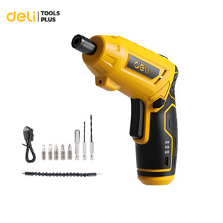 Deli ไขควงไฟฟ้า ไขควงไร้สาย ไขควงสำหรับใช้งานในบ้าน 4v แรงบิ…