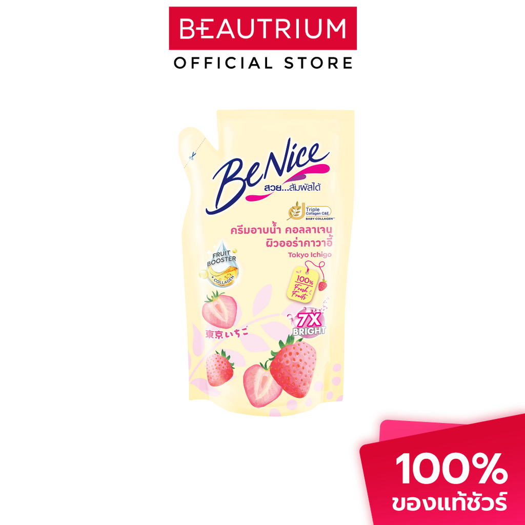 BENICE Tokyo Ichigo Shower Cream ผลิตภัณฑ์ทำความสะอาดผิวกาย 400ml