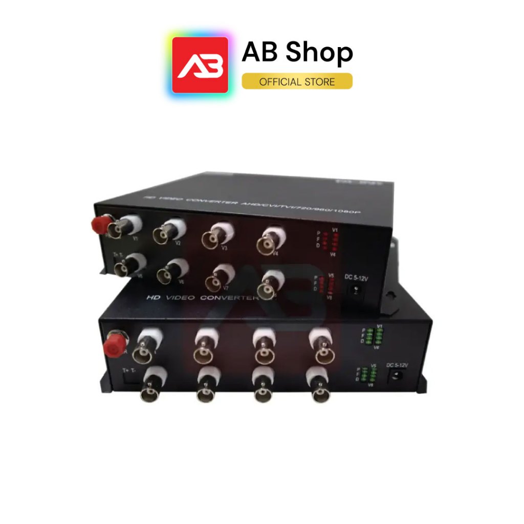 GLINK BNC to Fiber 8 CH (AHD/TVI/CVI 1080P) รุ่น GCVT-02 (ไม่มีอแดปเตอร์)