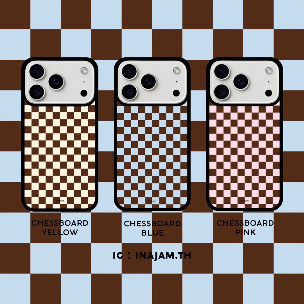 เคสไอโฟนแบรนด์ Inajam Collection Chessboard