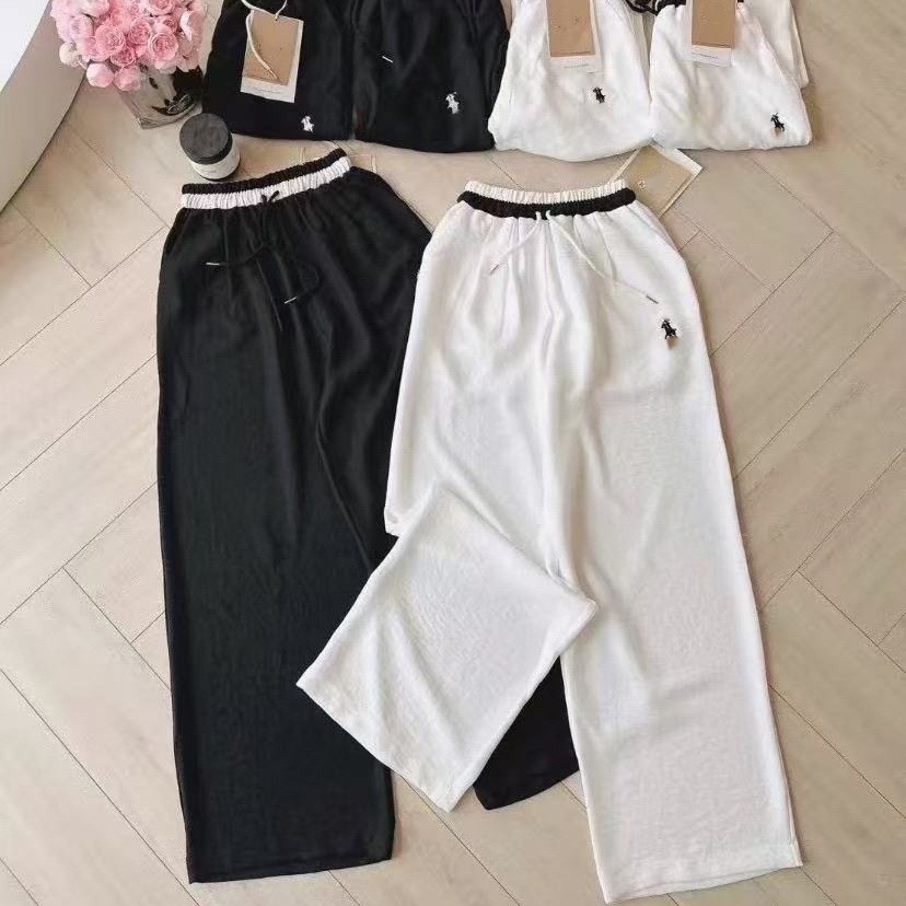 กางเกงขายาว Polo ผ้านิ่มลาครอส ใส่สบายพร้อมเชือกรูดปรับขนาดเอว