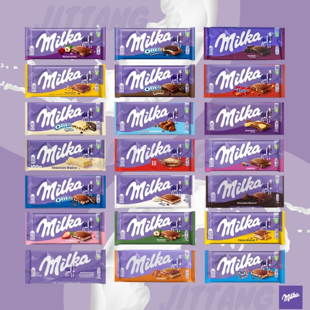 Milka chocolate bar 90g - 100 g. ช็อคโกแลตเเท้นำเข้า