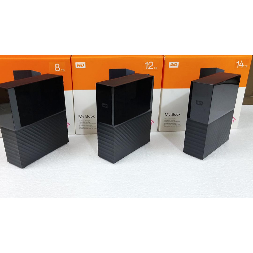 EXTERNAL HDD WD MYBOOK 14TB /12TB /8TB สภาพใหม่ มือ2 ยกกล่อง