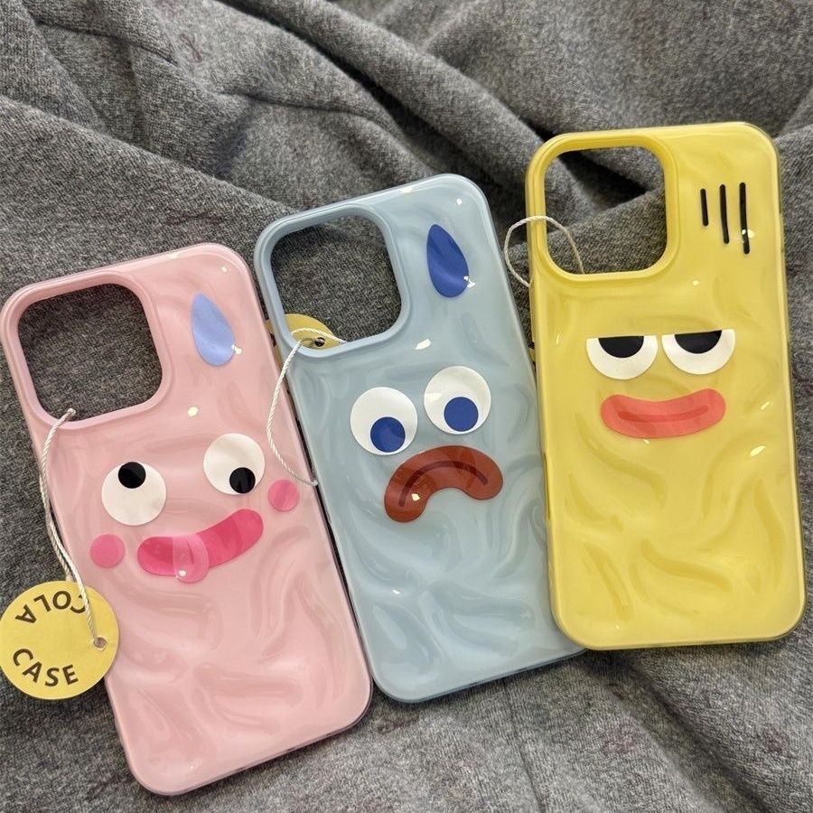สินค้าพร้อมส่ง! เคสหน้าแฮปปี้ “Funny Face”เคส iPhone 17/16/15/14/13/12/11/XSMAX/7/8เคสหน้าแฮปปี้สีพาสเทลสไตล์Ins