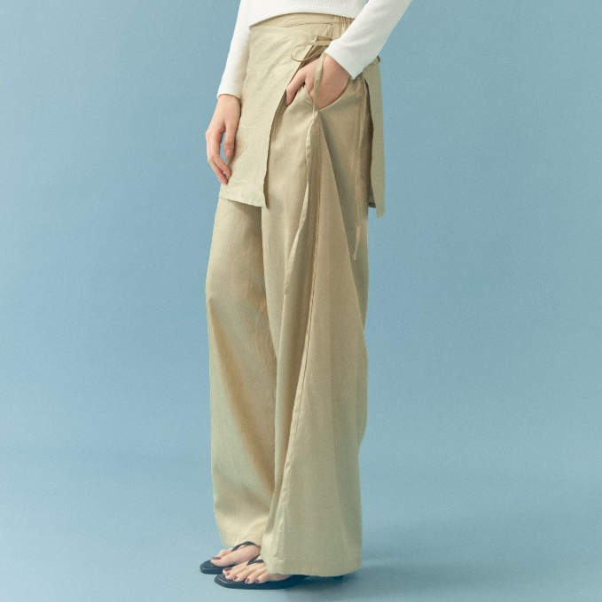 Pair Layered Pants - The Summer Project / กางเกงขายาว กางเกงเรียบ quiet luxury pants, office outfit - รูปที่ 2