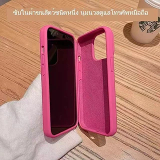 เคสกำมะหยี่ ผิวด้าน สำหรับ iPHONE 12 13 14 15 Pro Plus Promax เคสลบรอยได้ 12Pro 13Pro 14Pro 15Pro 15Plus 14Promax 024