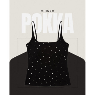 Chinro รุ่น Pokka สีดำลายจุด เสื้อสายเดี่ยวพร้อมบราในตัว ฟรี…