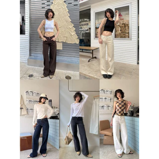 Bave official - Low-waist rolling denim กางเกงยีนสืเอวต่ำ