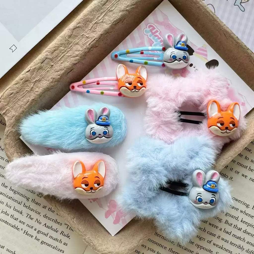 กิ๊บแฟชั่นลายการ์ตูน Zootopia กิ๊บติดผมน่ารัก กิ๊บจูดี้ นิค ซูโทเปีย นครสัตว์มหาสนุก