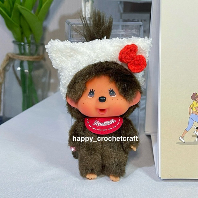 ชุดตุ๊กตา monchhichi (ได้แค่ชุดนะคะ) ม่อนชิชิหัวโต ขนาด 10,15 cm.