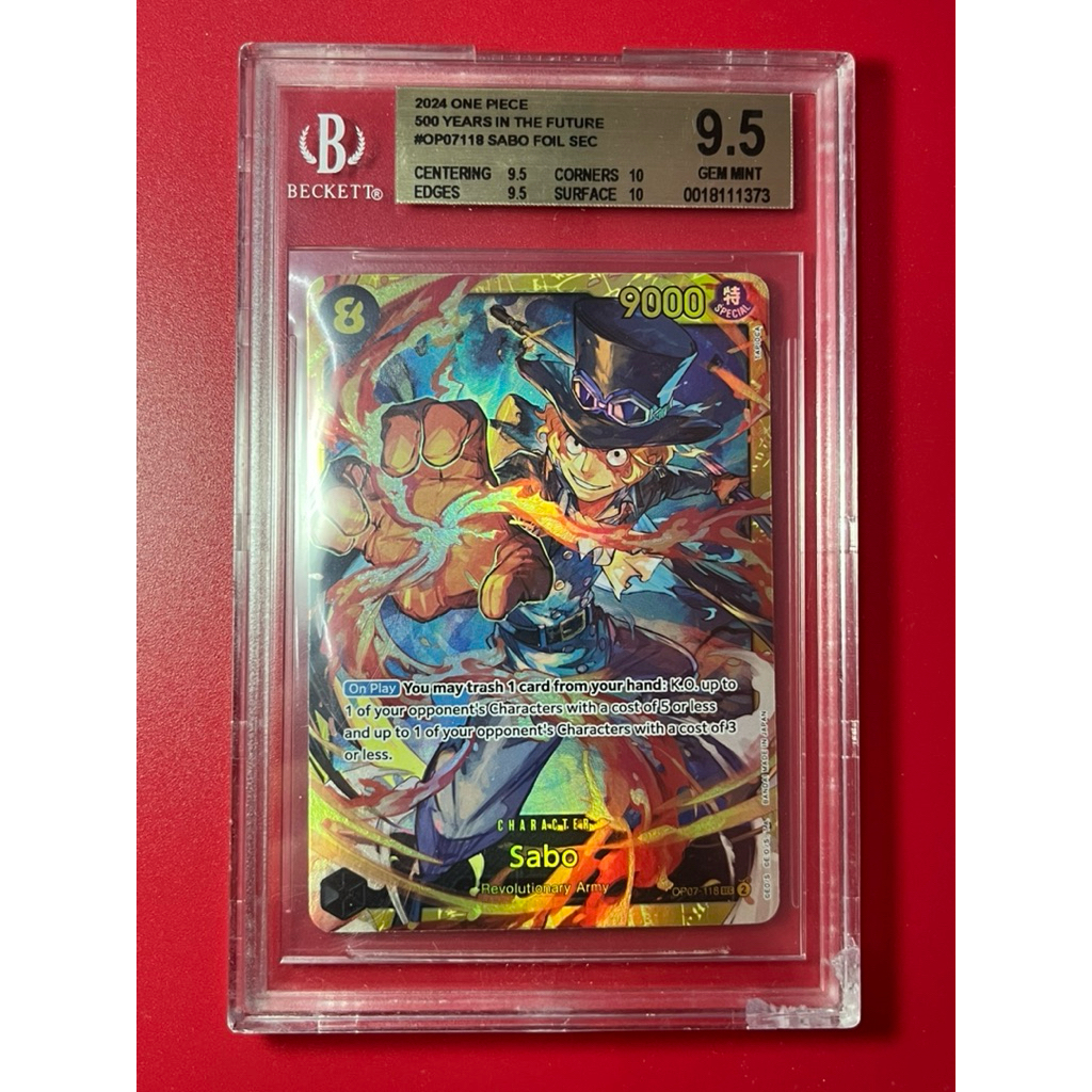 Sabo SEC One Piece Op07-118 เกรด Bgs 9.5