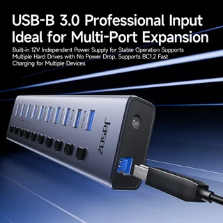 Seamwi USB 3.0 HUB 7/10/16 พอร์ต แบบพกพา พร้อมสวิตช์แยก 5Gbps การส่งผ่านความเร็วสูงรองรับ