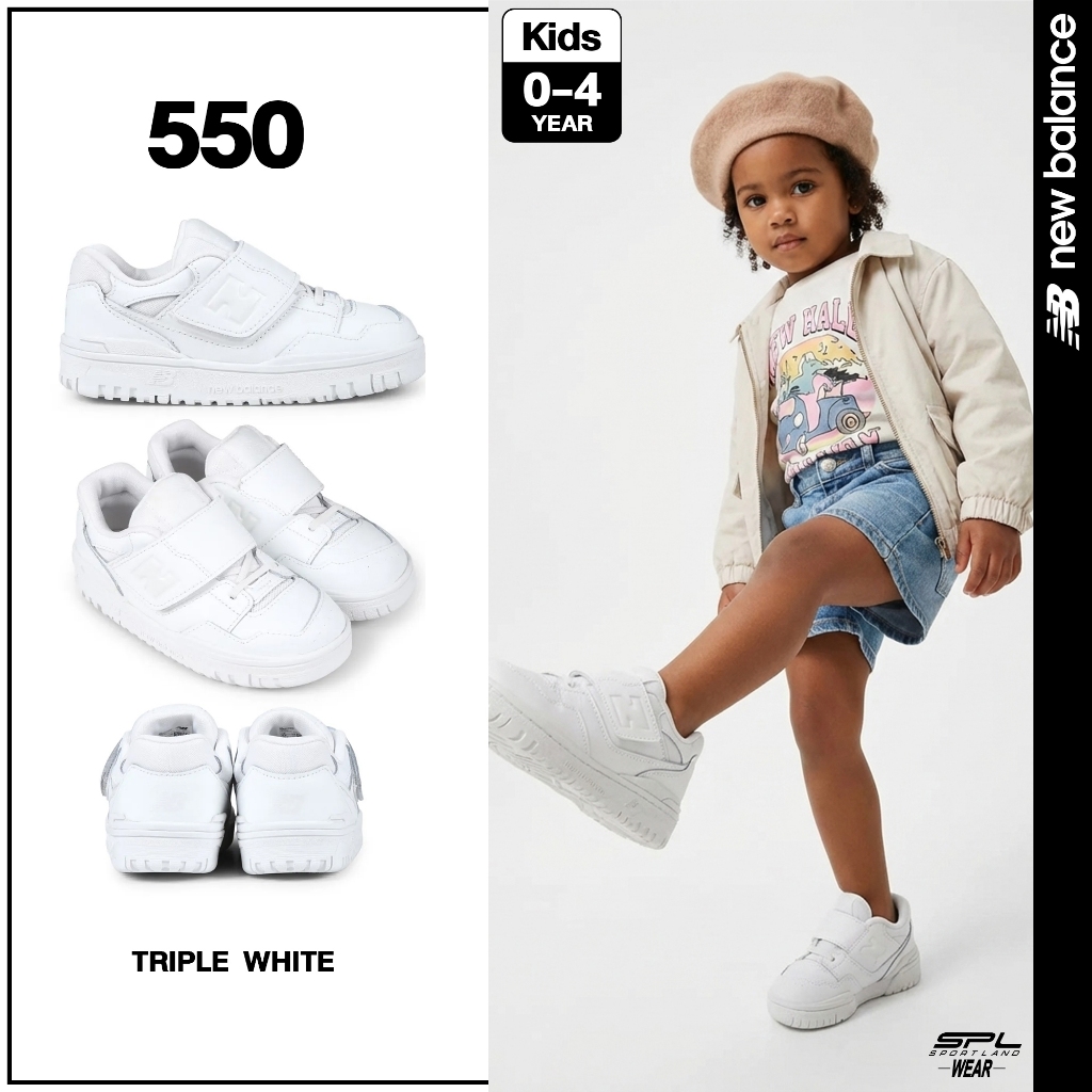 New Balance Collection รองเท้าผ้าใบ สำหรับเด็ก NB KD 550 BungeeLace TopStrap IHB550TA / IHB550WW (22