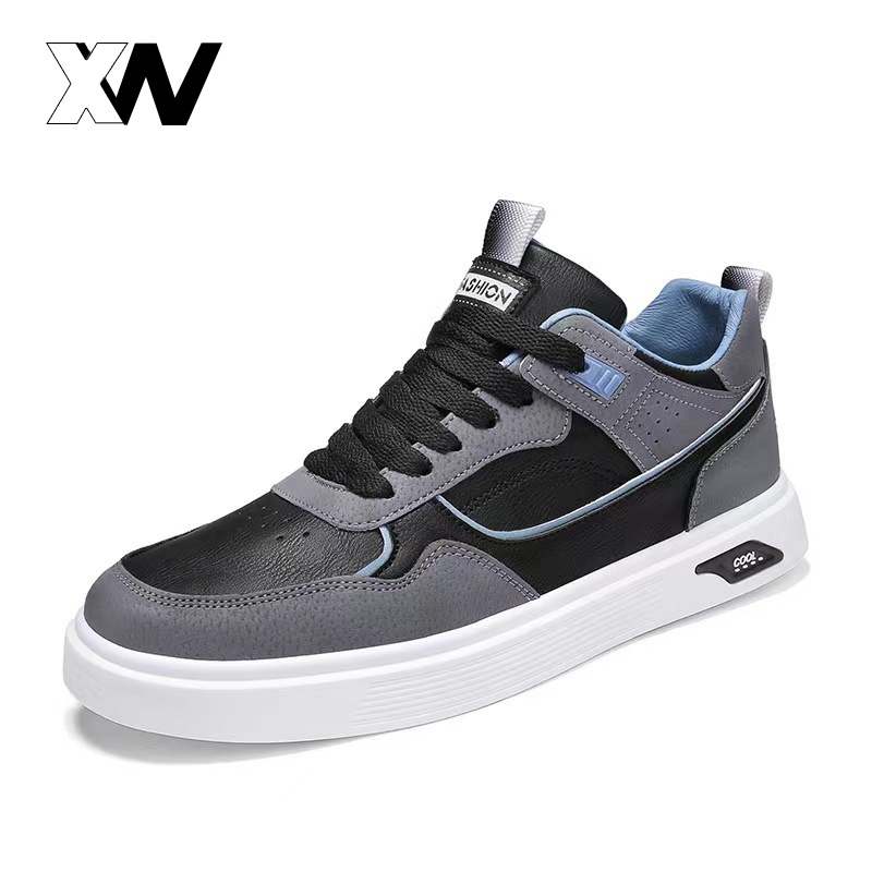 XWbrand   รองเท้าผ้าใบสีขาวผู้ชาย รุ่นบาง ระบายอากาศดี กันลื่น ทนทาน พื้นนุ่ม น้ำหนักเบา สไตล์แฟชั่นหน้าร้อน