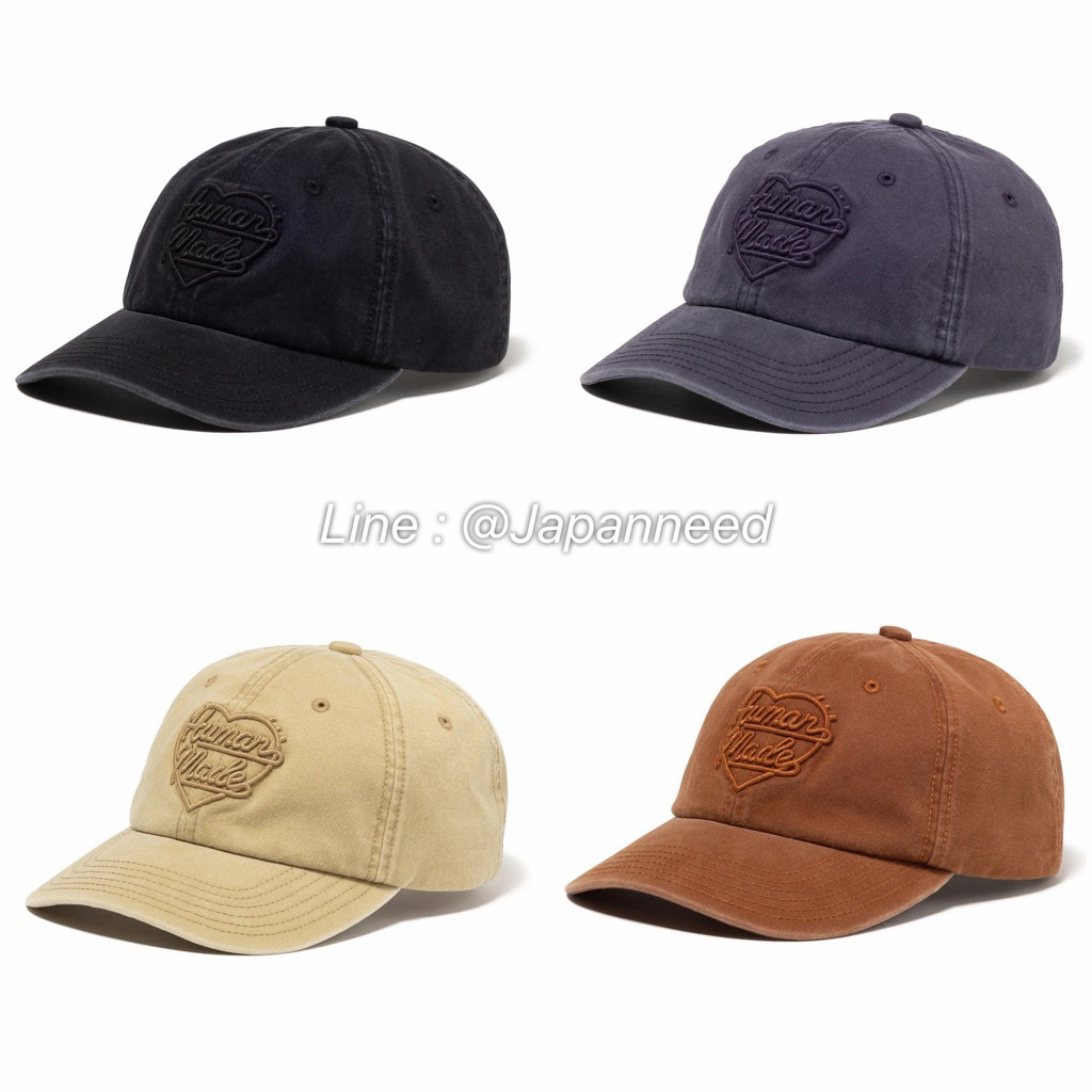 ♡彡[ของแท้💯พร้อมส่ง!] Human Made 6PANEL TWILL CAP หมวกแคป หมวก ญี่ปุ่น