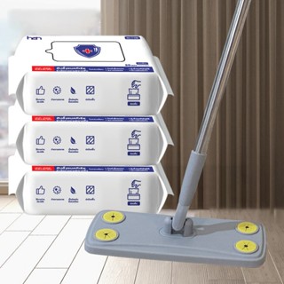 🧹ไม้ถูพื้น ใช้แล้วทิ้ง ไม้ม๊อบ กระดาษเปียก กระดาษแห้ง ไม้ม็อ…