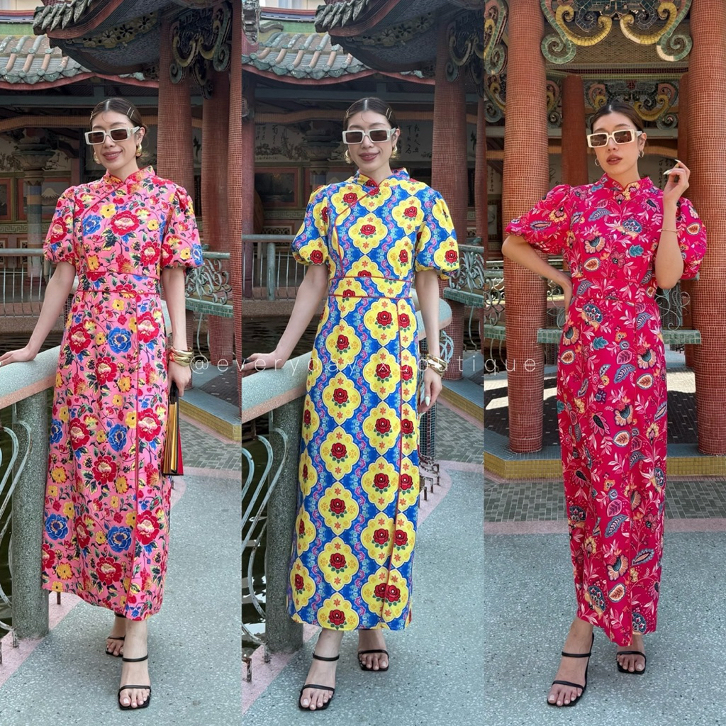 1026🧧 Gong Xi Fa Chi 🧧 CNY QI PAO CHINESE NEW YEAR DRESS STUDIOX2 (SIZE01/02 790฿) เดรสตรุษจีน ทรงกี