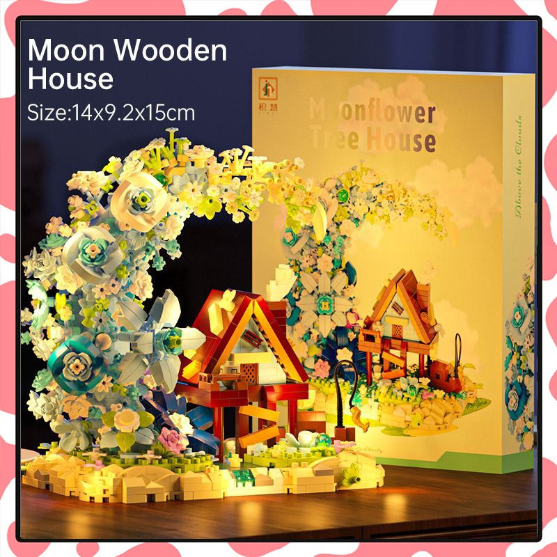 ตัวต่อบ้านไม้ 1343ชิ้น ตัวต่อนาโน ของขวัญวันเกิด ของขวัญปีใหม่