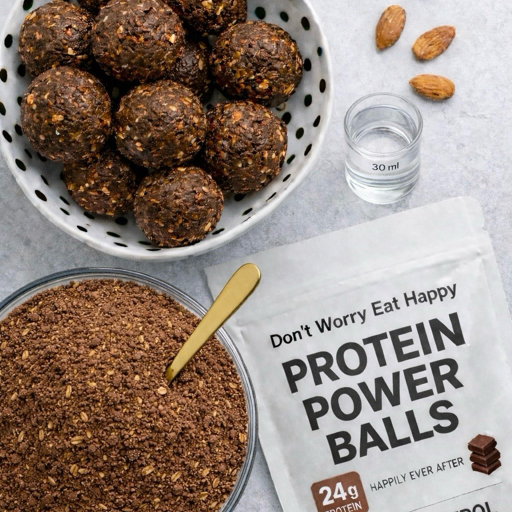 🍫 • ชนิดผง • Protein Power Balls • รส Happily Ever After 🍫ดาร์กช็อคโกแลต🍫