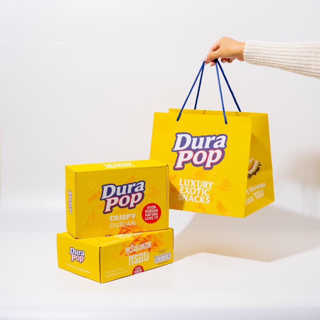 Durapop™ 2x ทุเรียนทอดกรอบพรีเมียม | ชิ้นใหญ่พิเศษ | ผลิตจำนวนจำกัด | มีอย. GHP HACCP