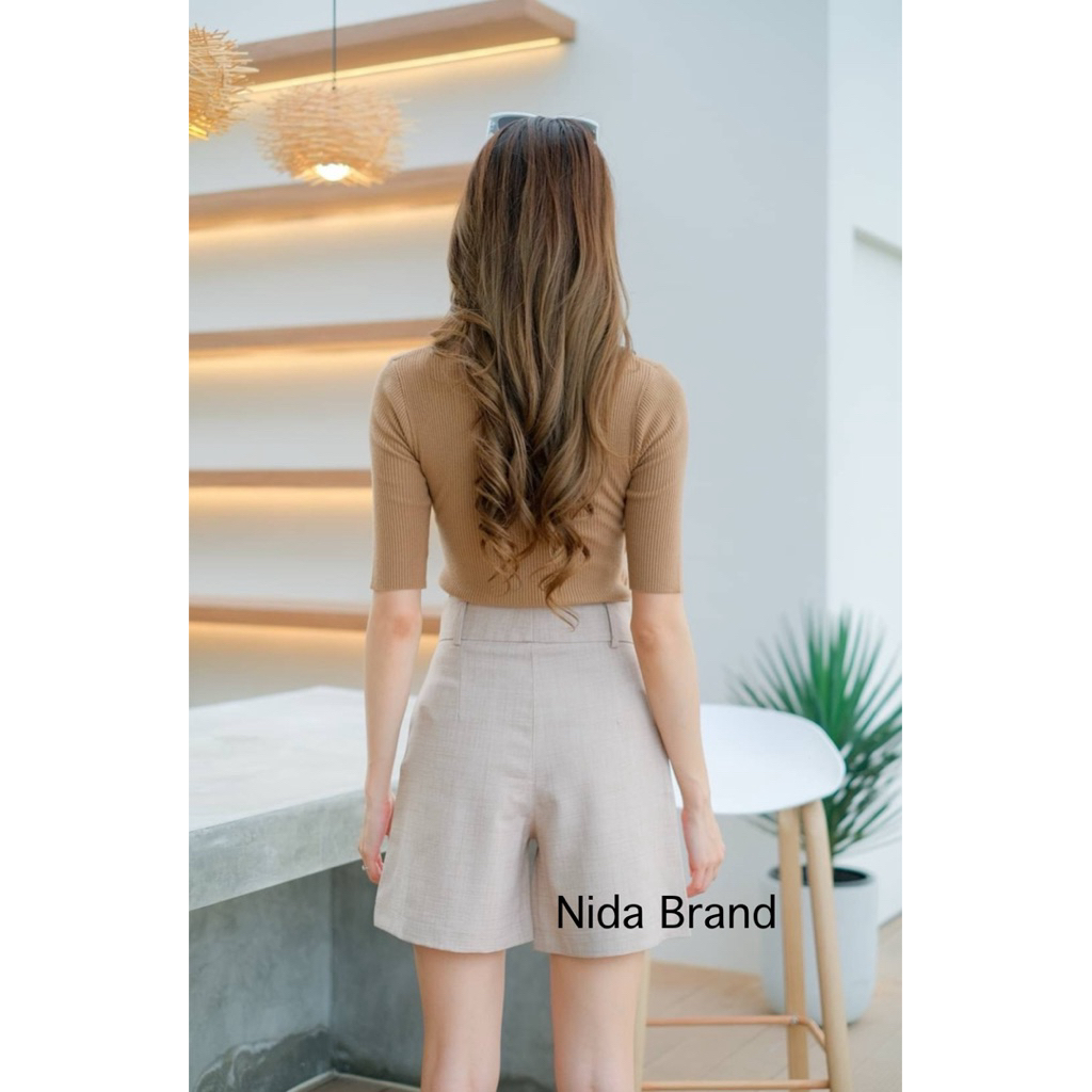 รุ่นฮิต งานป้าย กางเกงขาสั้นตะขอมีหู ผ้าสโนว์สลาฟ ผ้าหนาเนื้อดี - รูปที่ 5