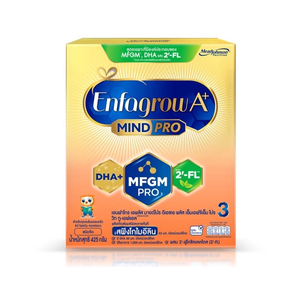 Enfagrow A+ สูตร 3 รสจืด 425 กรัม == เอนฟาโกร นมผง เอนฟาโกร enfagrow