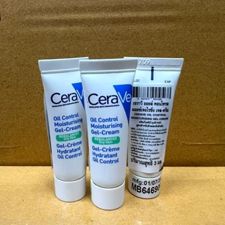 ขนาดทดลอง เซราวี CERAVE Oil Control Moisturising Gel Cream มอยซ์ เจลครีม ปรับสมดุลผิวมัน 3 ml.(1ชิ้น)