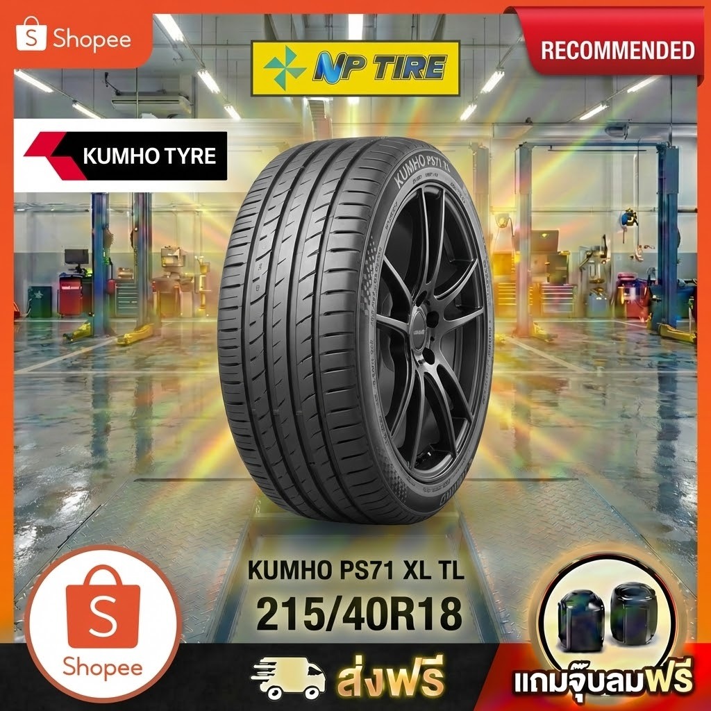 ยาง 215/40R18 KUMHO PS71  ราคาต่อเส้น  ปี 2024