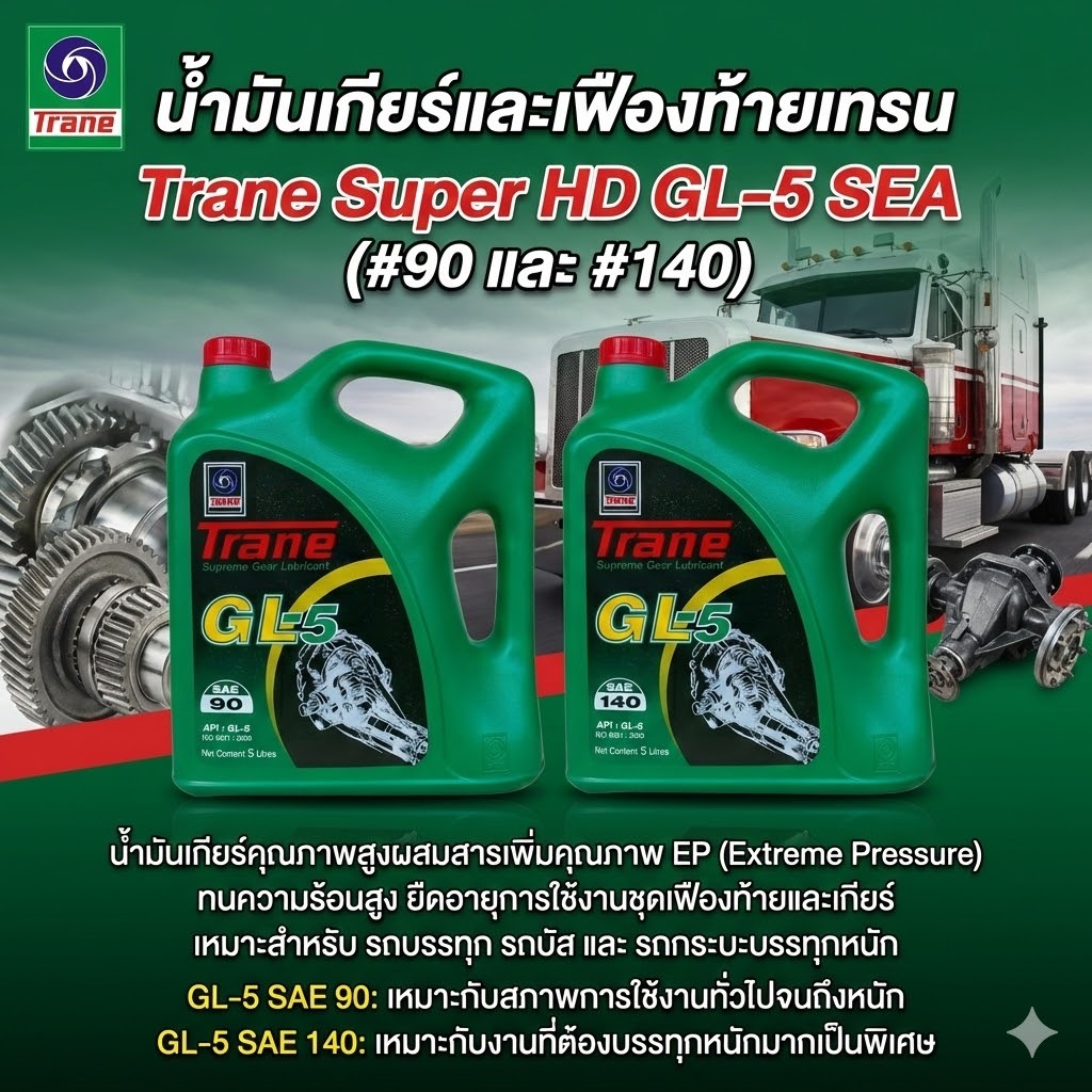 น้ำมันเกียร์ เทรน TRANE GL-5 #90 , #140