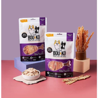Boo & Ko (Dog) - Chicken & Fish Dog Treats ขนมสุนัข เนื้อแท้100% ปลอดภัยต่อสัตว์เลี้ยง ขนาด50-60กรัม