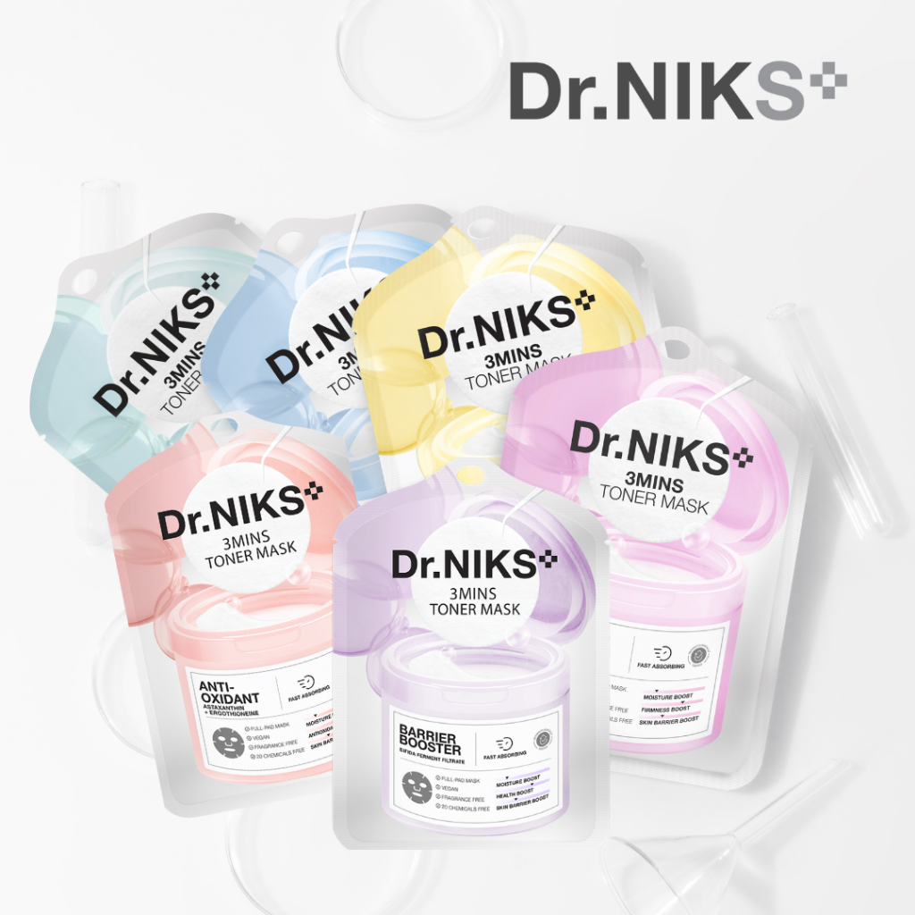 [SET 12 ชิ้น] Dr.niks ทรีมินิทส์โทนเนอร์มาสก์ 20ml มีทั้งหมด 6 สูตร